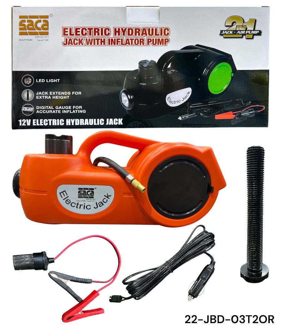 SACA Electric Jack lifting a car
