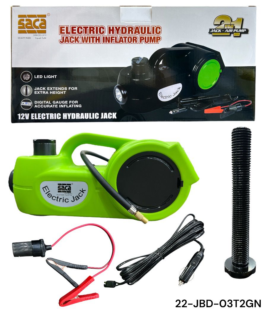 Inflator pump connected to a tire